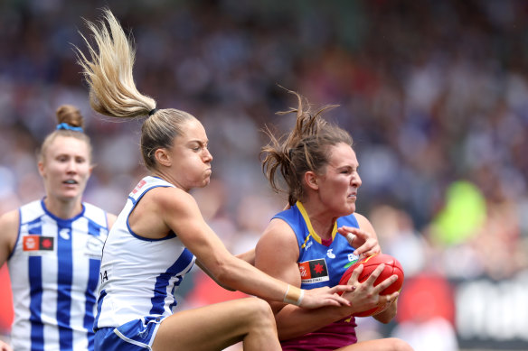 Bre Koenen kicked the final goal against the Kangaroos after a star showing in defence.