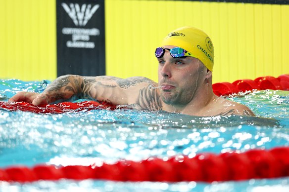 Kyle Chalmers finished third in his 100m freestyle final. 