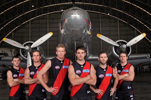 Andrew Welsh (second from left) and McVeigh (second from right) in their playing days. 