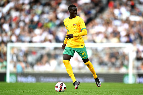 Garang Kuol is aiming for a World Cup berth, but Young Socceroos duty could get in the way.