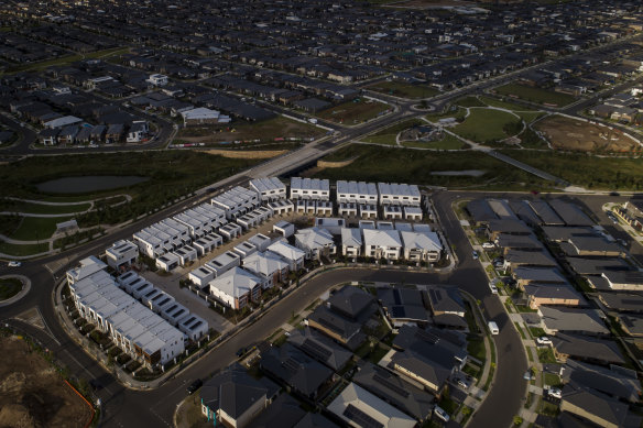 A new housing development in western Sydney. 