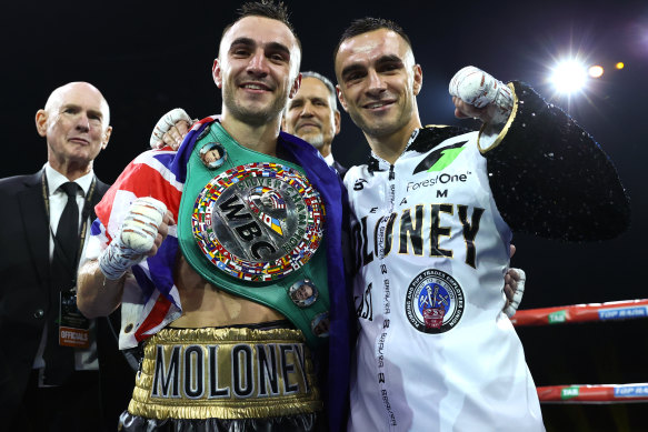 Jason (left) and Andrew Moloney will chase history in the next few days.