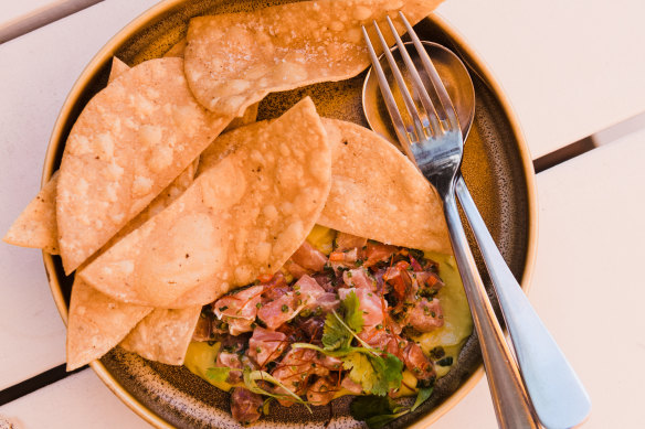 Yellowfin tuna tartare at North Bondi Fish.