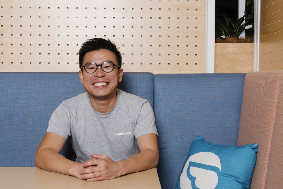 Airtasker chief executive Tim Fung wants to implement vaccination badges on the platform. 