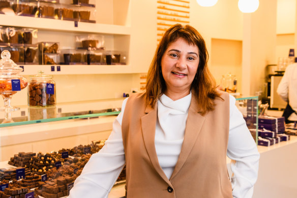 Tina Angelidis, the owner of Adora Handmade Chocolates, which has eight stores in Sydney.