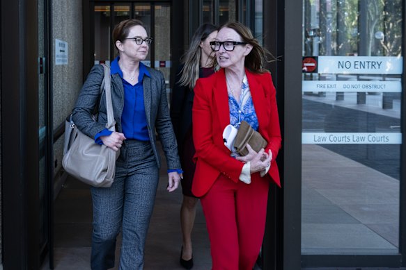 Star executive, Paula Martin (left)  leaves court after giving evidence in the Federal Court last year.  
