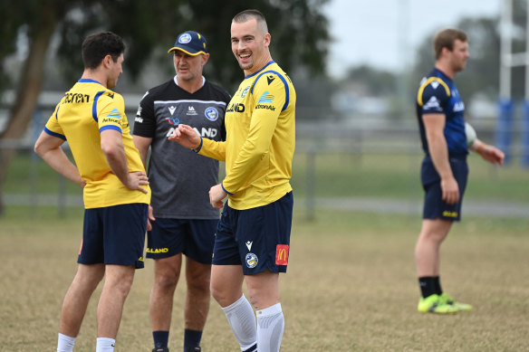 Brad Arthur with Mitchell Moses and Clint Gutherson.