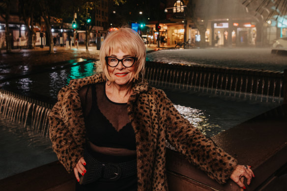 Julie Bates AO, sex worker advocate, one of seven who will lead Vivid’s sex work tours which begin at the El Alamein fountain.