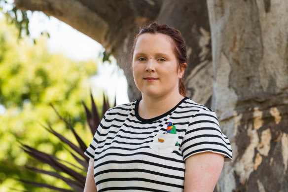 Ashleigh Keating, a former teachers’ aide, now works in disability advocacy.  