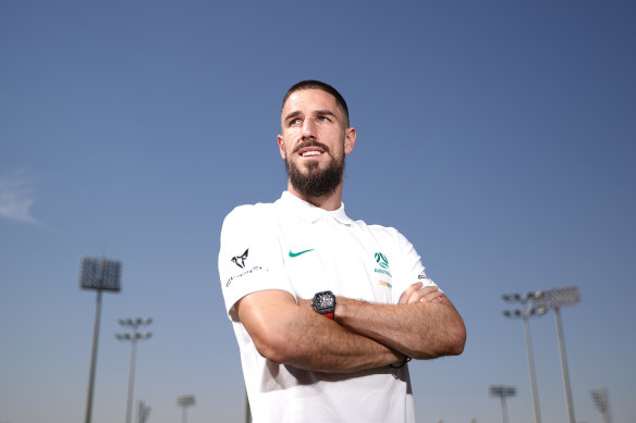 Australia defender Milos Degenek in Qatar this week.