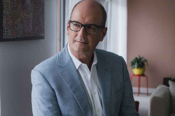 Sunrise co-host David Koch at his home in Sydney's Millers Point.