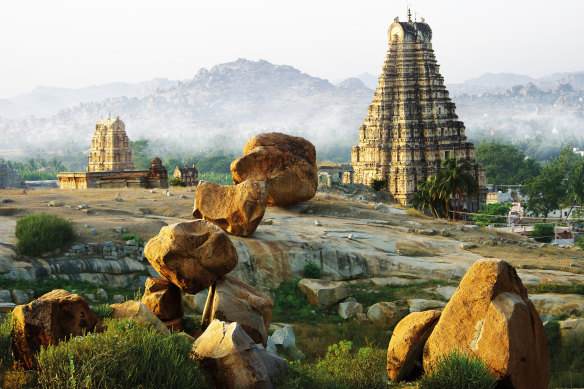 Hampi and its strange landscape.