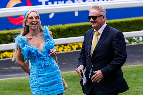 Mark Latham and Nathalie Matthews at Randwick Racecourse last year.