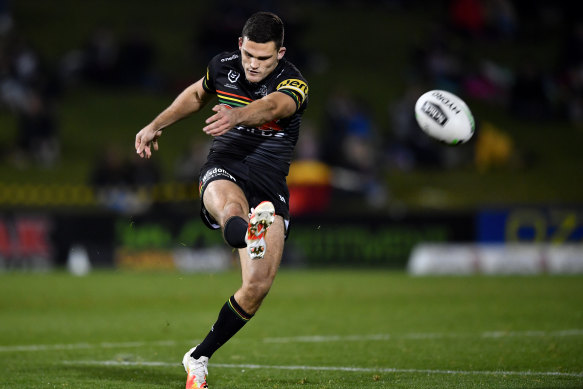 Nathan Cleary’s kicking game has been a big talking point during the finals series.