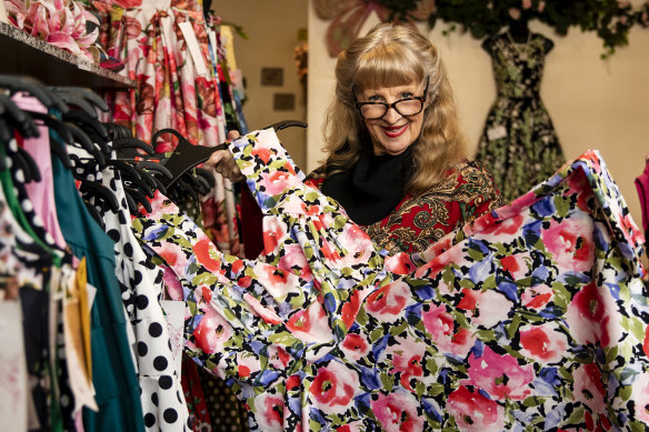 Gloria Douglas at the fashion shop she founded, Gigi Fairy Fashion, on South King Street. The shop is now closing.