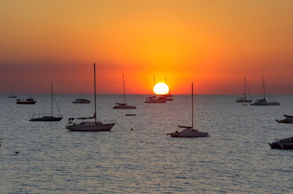 Sunset in the Northern Territory, which is particularly exposed to global warming and dangerous “wet-bulb” temperatures that are a threat to life.
