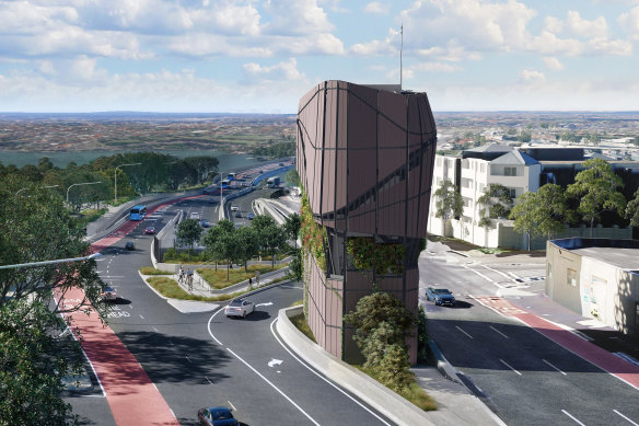 The exhaust stack “stands proud against the ebb and flow of the surrounding road network, a reminder of the forces of nature that still thrive within our cities”.