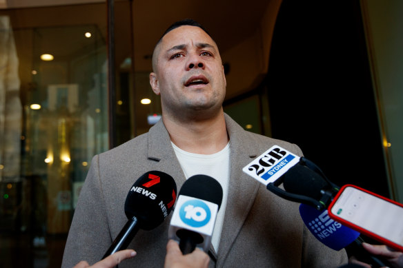 Former NRL player Jarryd Hayne.