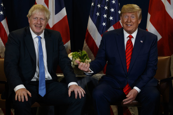 British PM Boris Johnson was at the United Nations General Assembly with Donald Trump on Tuesday.