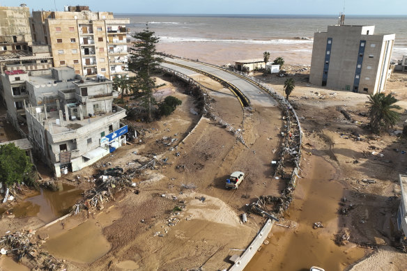 The city of Derna after the storm.