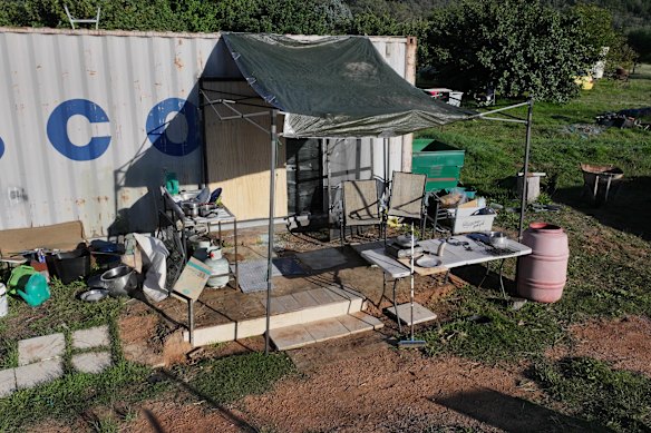 Freeman’s hideout in Thologolong, where he was shot dead by police on March 30.