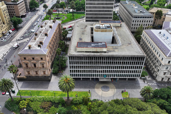 The concrete roof of 1 Treasury Place was supposed to have been transformed into a green space by 2020.