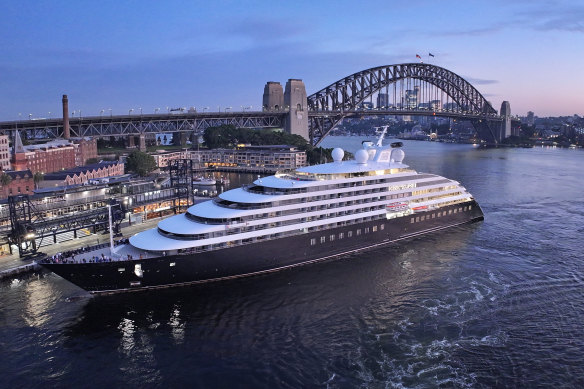 Scenic Eclipse II arrives in Sydney on Friday morning.