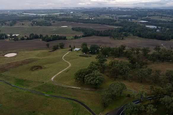 The land owned by the Waterhouse family near the new western Sydney airport.