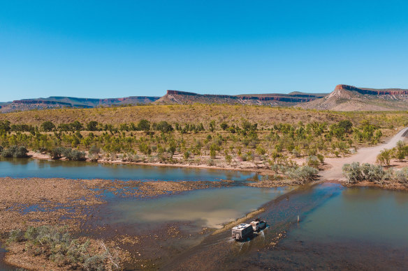 A river crossing to reach El Questro.