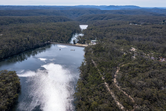 The Cascade dam at Katoomba where Cecilia Devine’s body was found. 