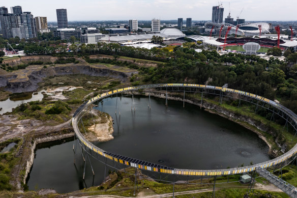 The former brick pit at Sydney Olympic Park.