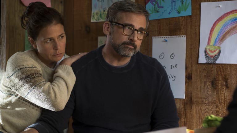 Karen Barbour (Maura Tierney) and David Scheff (Steve Carell) face their son's drug addiction in the movie <i>Beautiful Boy</I>.