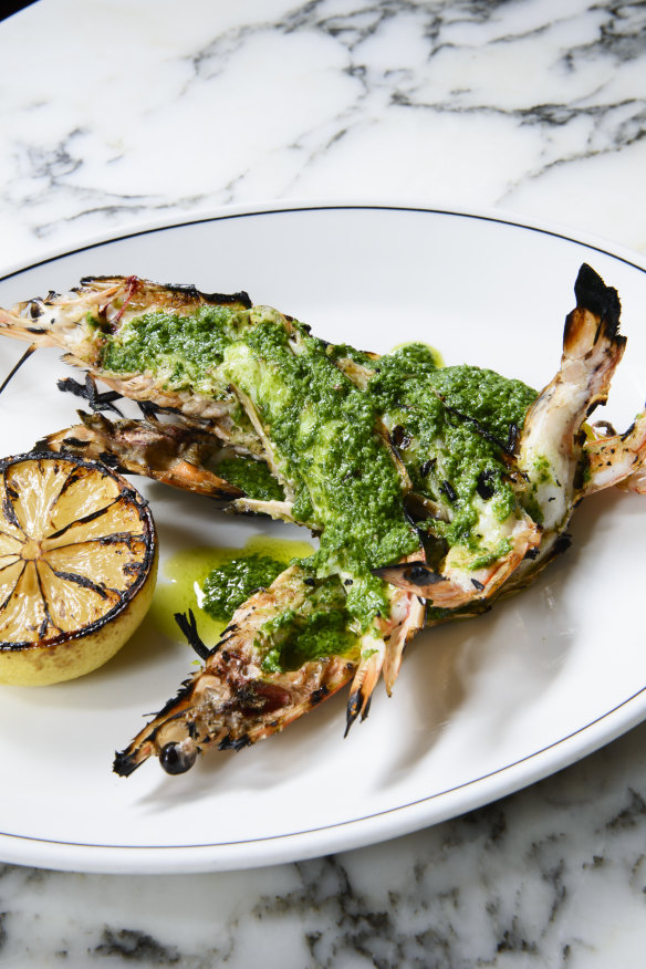 Grilled prawns.