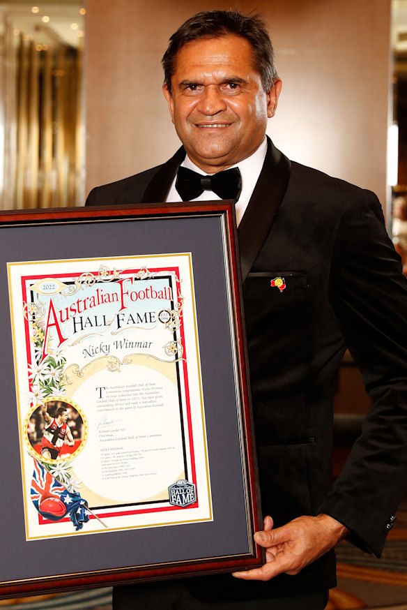 Winmar will be inducted into the Australian Football Hall of Fame in 2022.