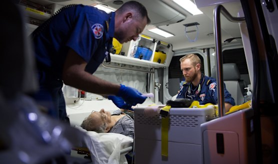 NSW Ambulance Paramedics saving the life of a 70-year-old man.