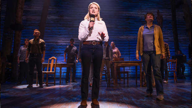 Kendra Kassebaum in the original Broadway production of Come From Away.