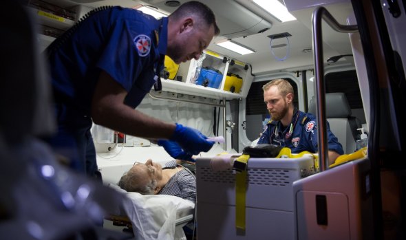 NSW Ambulance Paramedics saving the life of a 70-year-old man.