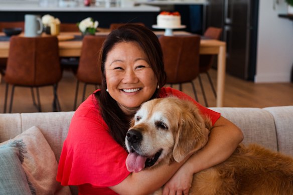 Nagi Maehashi, aka RecipeTinEats, with her dog Dozer.