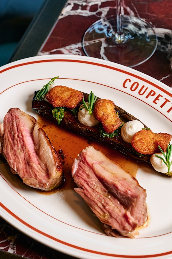 Lamb rump with sweetbreads.