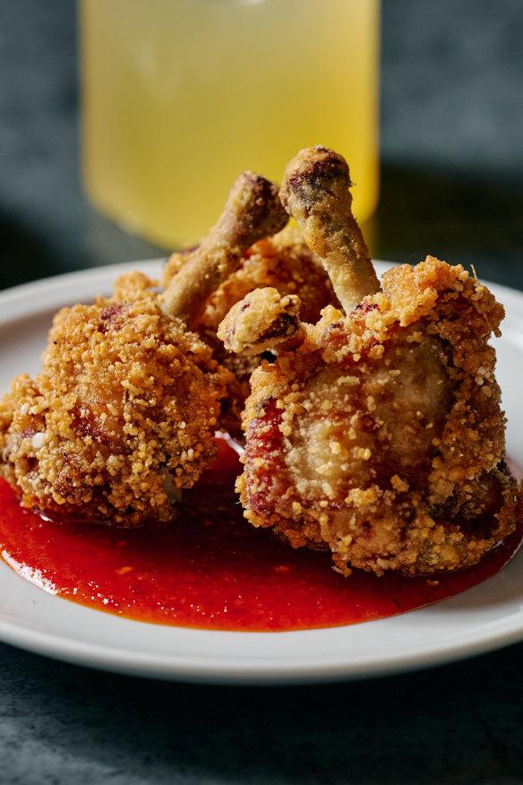 Chicken short wing served with chilli kosho.