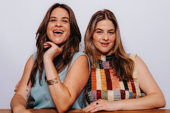 Identical twins Vikki (right) and Helena Moursellas.