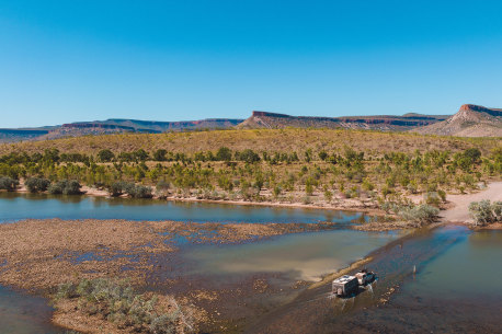 A river crossing to reach El Questro.