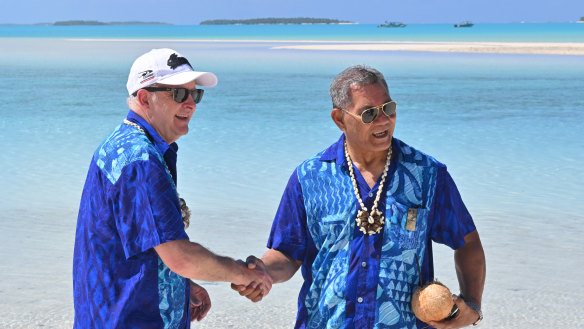 Anthony Albanese and former Tuvalu Prime Minister Kausea Natano announced the landmark pact in November.