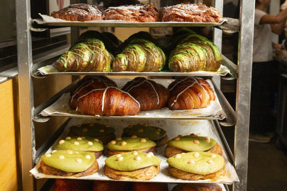 The exotic variety of croissants at Agathe Patisserie.