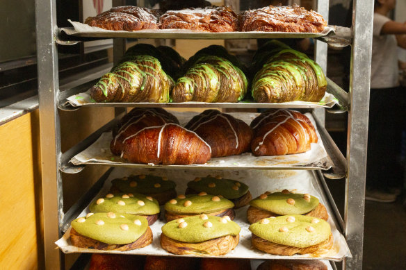The exotic variety of croissants at Agathe Patisserie.