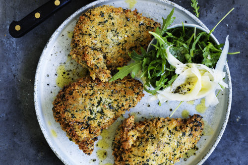 Neil Perry’s chicken Kiev with garlic butter. Or should that be chicken Kyiv?