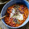 Harissa and Persian feta chickpeas comes together quickly.