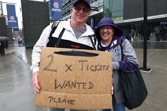 Gary and Bridgette have high hopes for tickets.