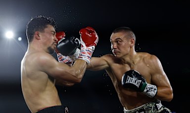 Another punch hits its target.