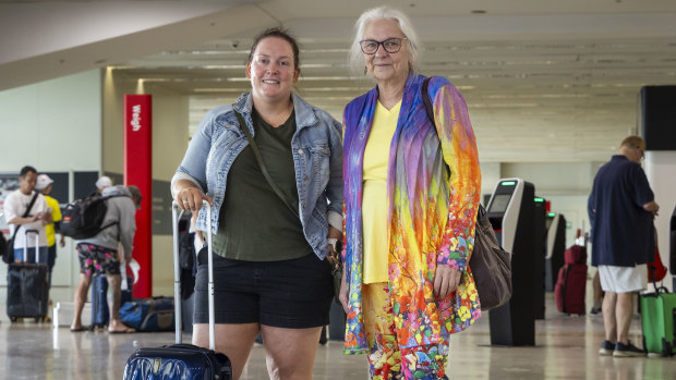 Mother and daughter Bronwyn and Stephanie Foot paid $340 each for return flights to Brisbane months ago.